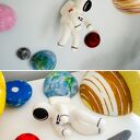 Astronauta 3D z filcu 20 cm - zawieszka na ścianę i sufit do pokoju dziecięcego