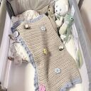 Kocyk dziecięcy Magic Garden wełna merino bawełna