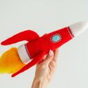 3d rakieta filcowana z wełny rozmiar M - dekoracja na ścianę lub sufit do pokoju dziecięcego