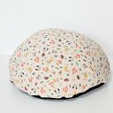 Naturalna w kolorze lnu Pufa dziecięca Leśne Zwierzaki - urocze i łagodne