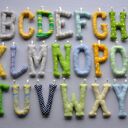 Literki szyte handmade ALFABET
