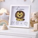 Metryczka dziecka 3D Personalizowana ramka dla dziecka - ręcznie robiona dekoracja do pokoju maluszka