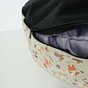 Naturalna w kolorze lnu Pufa dziecięca Leśne Zwierzaki - urocze i łagodne