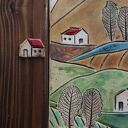 Obraz ceramiczny Domki