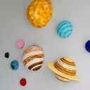 Zestaw dużych planet 3D z filcu - dekoracja ścienna i sufitowa do pokoju dziecka