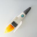 3d rakieta filcowana z wełny rozmiar M - dekoracja na ścianę lub sufit do pokoju