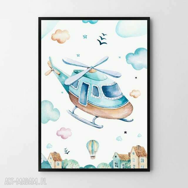 Plakat obraz helikopter 50x70 cm B2