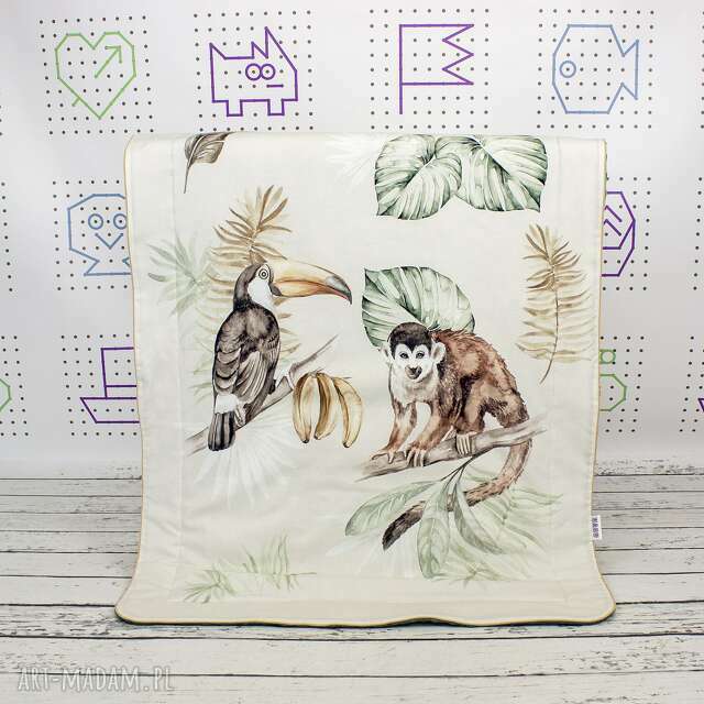 KOCYK Minky 75X100 Wild Safari Animals