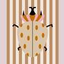 pokoik dziecka: Grafika Max beetle brązowy - do pokoju personalizowana obraz