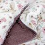 poduszka pokoik dziecka różowe płaska do łóżeczka sowy w kwiatach biel 30x45
