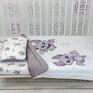 płaska poduszka fioletowe 40x60 nietoperze wampirki biel przedszkolaka do łóżeczka