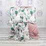 plaska poduszka zielone jednorożce tropikalne 40 x 60 cm dla niemowlaka
