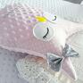 efektowne sowa haft poduszka dekoracyjna przytulanka imię dziecka dekoracja