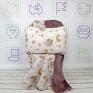 handmade pokoik dziecka poduszka z imieniem płaska do łóżeczka boho space róż 30x45