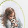urodziny obrazek - dziewczynka z króliczkiem zajączek