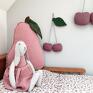 fioletowe lniane małe ozdoba do pokoju wisienki pokoik dziecka dekoracja