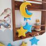 Kuferek Malucha pokoik dziecka: Komplet dekoracji do pokoju dziecięcego - jasiek zawieszka księżyc