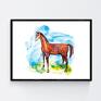 annasko źrebak pokoik dziecka konie 21x30 koń plakat dla dzieci, konik ilustracja, obrazek grafika zwierzęta