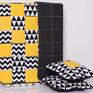 chevron yellow joy 95x150cm 2 poduszki, patchwork od narzuta dziecięca