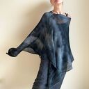 Narzutka bawełniana szary&grafit