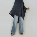 Ponczo damskie Modi Bella - elegancki otulacz klasyczne ponczo oversize