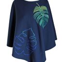 poncho filcowane monstera liscie