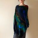 Narzutka z wełny merino ciemne kolorowe