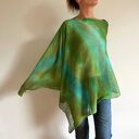 Lniana narzutka w zieleniach