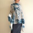 Narzutka z wełny merino jasna z ciemnym