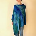 Narzutka z wełny merino blue&green