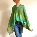 Lniana narzutka w zieleniach