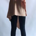Klasyczne damskie ponczo sweter - oversize camel