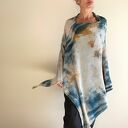 Narzutka z wełny merino jasna z ciemnym