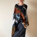 Narzutka z wełny merino w kolorach ziemi