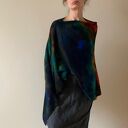 Narzutka z wełny merino ciemne kolorowe