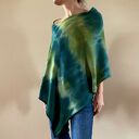 Narzutka bawełniana oliwka&morski