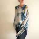 Narzutka z wełny merino jasna z ciemnym