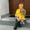 poncho z dzianiny wełnianej musztardowe