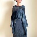 Narzutka bawełniana szary&grafit