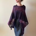 Narzutka bawełniana w kolorze bakłażanu