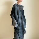 Narzutka bawełniana szary&grafit