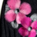 Ponczo różowe w kwiaty filcowane na sucho (handmade)