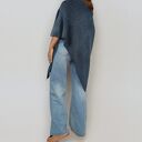 Ponczo damskie Modi Bella - elegancki otulacz klasyczne ponczo oversize