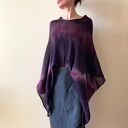 Narzutka bawełniana w kolorze bakłażanu