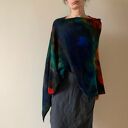 Narzutka z wełny merino ciemne kolorowe