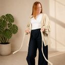 Kimono damskie lniane SOLENA - poncho na lato i plażę