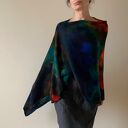 Narzutka z wełny merino ciemne kolorowe