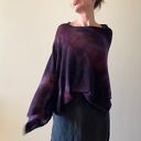 Narzutka bawełniana w kolorze bakłażanu