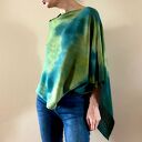 Narzutka bawełniana oliwka&morski