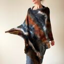 Narzutka z wełny merino w kolorach ziemi